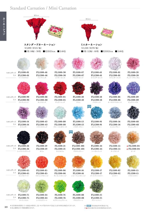 All flowers⭐️新品レア含む6枚set⭐️ムスカリ　クローバー　カモミール florever Catalogue 2022-2023